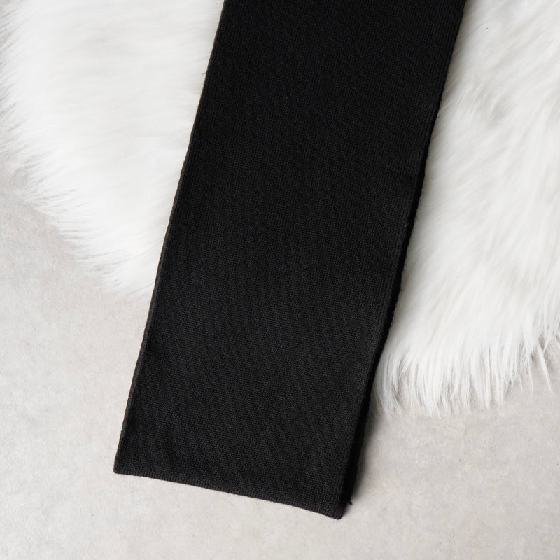 サンローラン ハート ウール マフラー ブラック