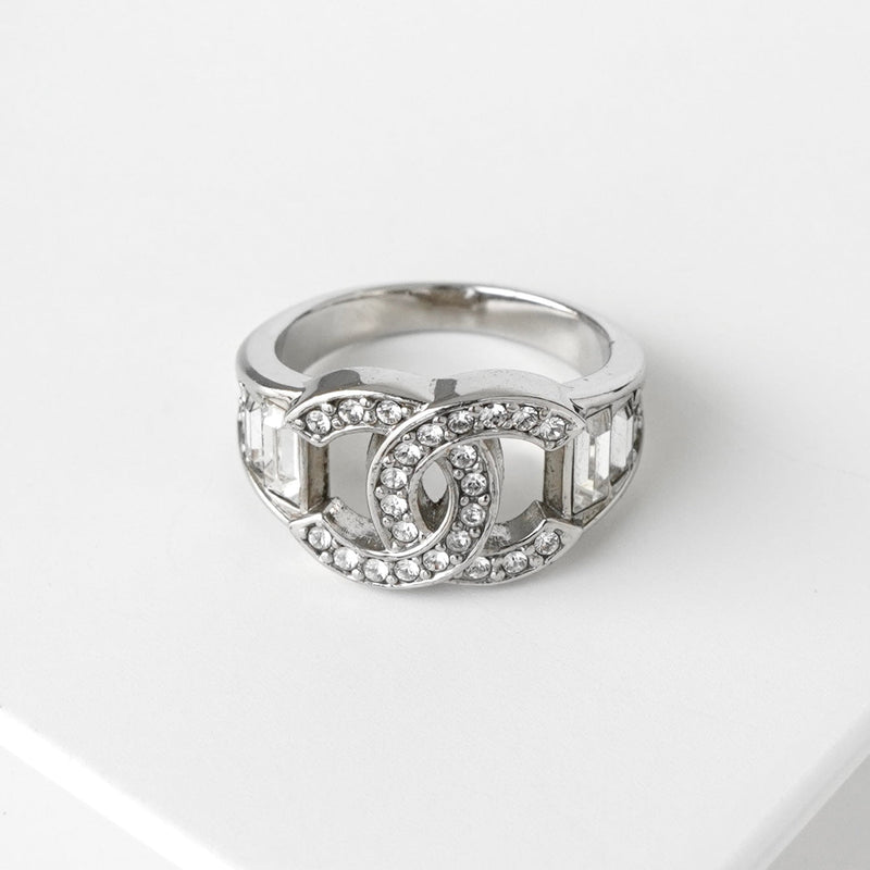 シャネル ココマーク ラインストーン シルバー 指輪 リング 11.5号 - NEWSED