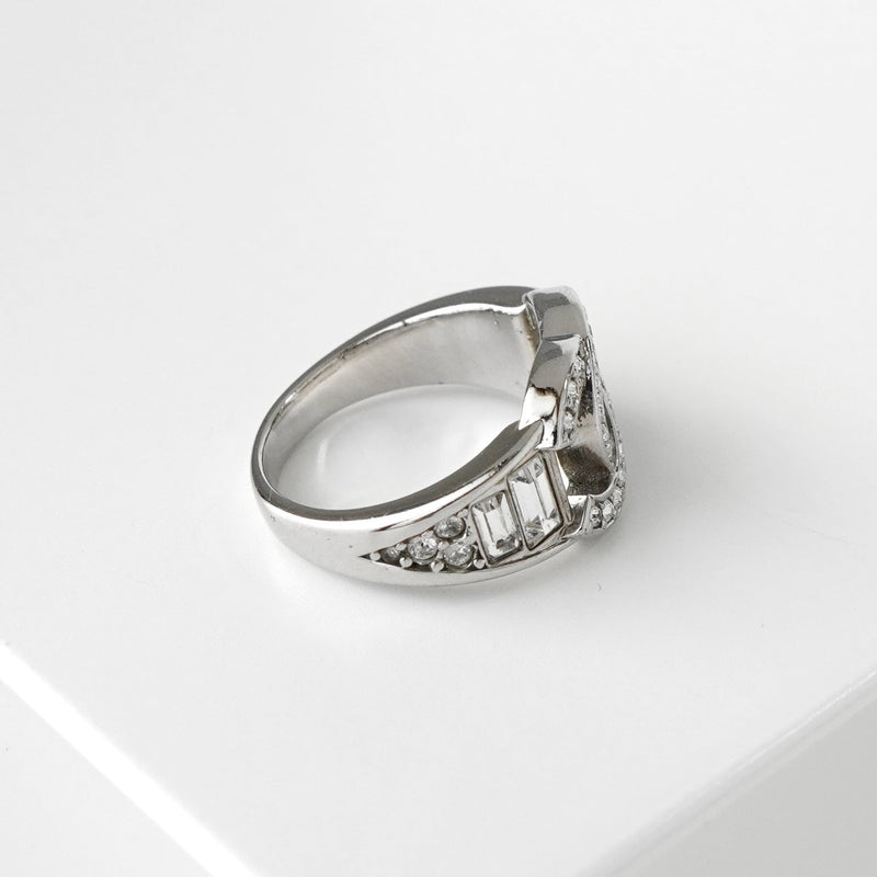 シャネル ココマーク ラインストーン シルバー 指輪 リング 11.5号 - NEWSED