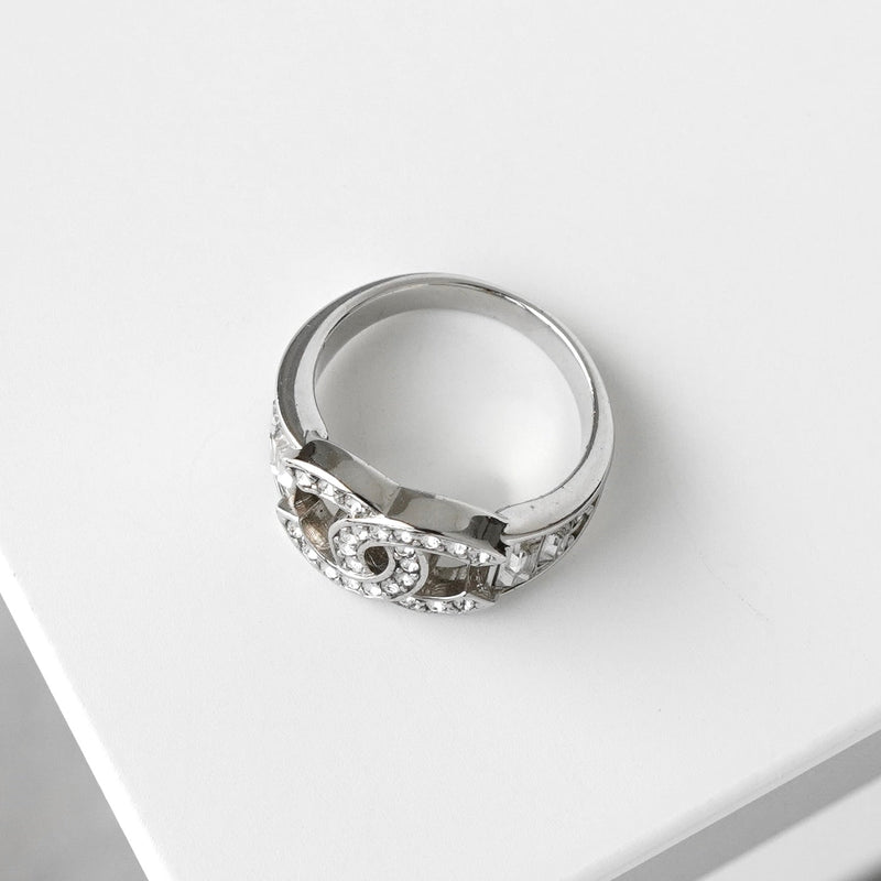 シャネル ココマーク ラインストーン シルバー 指輪 リング 11.5号 - NEWSED