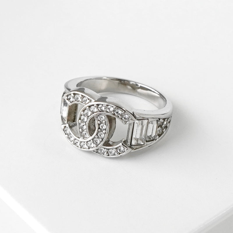 シャネル ココマーク ラインストーン シルバー 指輪 リング 11.5号 - NEWSED