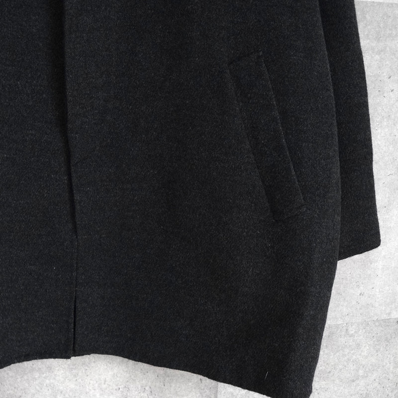 イヴサンローラン ヴィンテージ ウールコート ミドルコートチャコールグレー