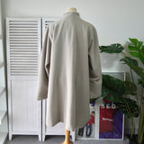 バーバリー ヴィンテージ ウール ノーカラーコート ライトグレー レディース