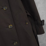 バーバリー ヴィンテージ ノバチェック キルティング裏地 トレンチコート ブラウン レディース