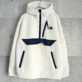ザ ノースフェイス RIMO Fleece Anorak Hood Jacket ロゴ ハーフジップ ボア フリースジャケット ホワイト