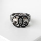 シャネル ココマーク シルバー / ブラック 指輪 リング 12.5号 - NEWSED