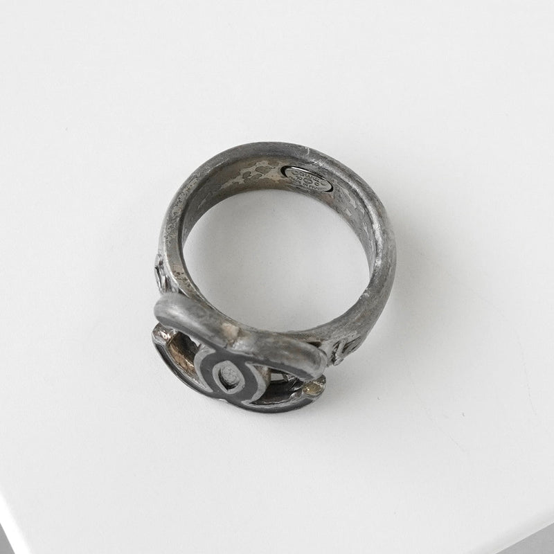 シャネル ココマーク シルバー / ブラック 指輪 リング 12.5号 - NEWSED