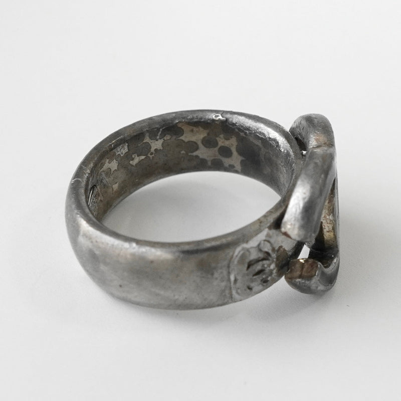 シャネル ココマーク シルバー / ブラック 指輪 リング 12.5号 - NEWSED