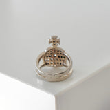 ヴィヴィアン・ウエストウッド オーブロゴ ピンクゴールドラインストーン 指輪 リング 箱付き 12.5号 - NEWSED