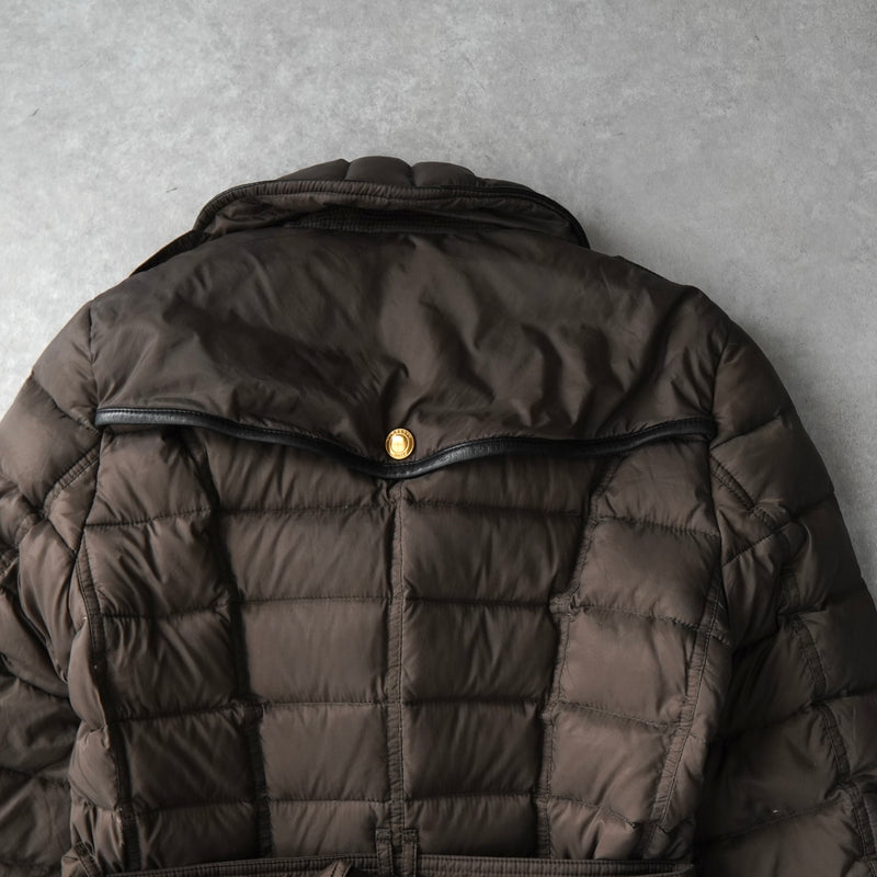 バーバリー 金ボタン ダウンジャケット ダウンコート ブラウン