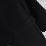 アクネ ストゥディオズ メルトンウール チェスターコート ブラック