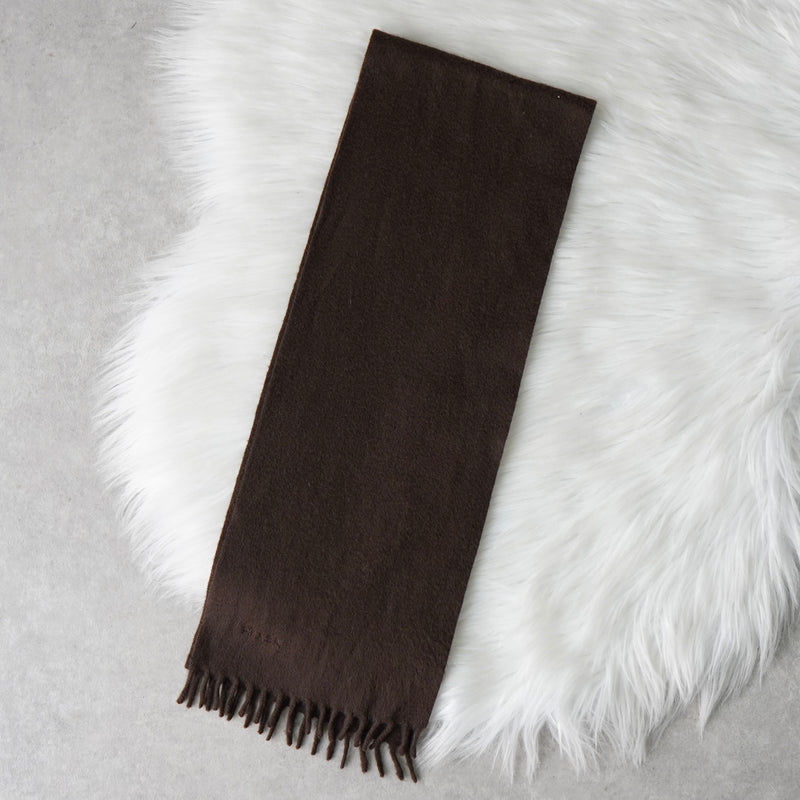 プラダ ロゴ カシミヤ マフラー ブラウン