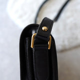 90's｜Black Leather Shoulder Bag