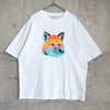 メゾン キツネ フォックスヘッド プリント Tシャツ ホワイト