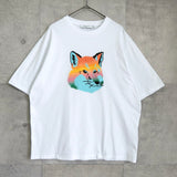 メゾン キツネ フォックスヘッド プリント Tシャツ ホワイト