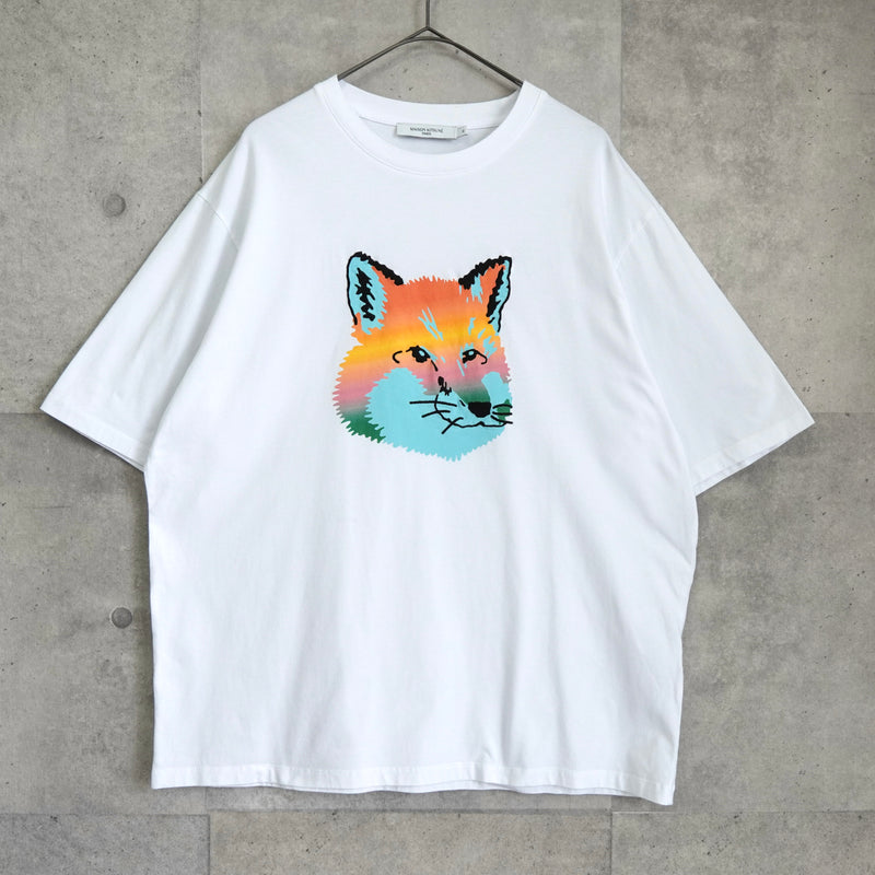 メゾン キツネ フォックスヘッド プリント Tシャツ ホワイト