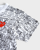 プレイ コム デ ギャルソン Tシャツ ホワイト ブラック S レディース