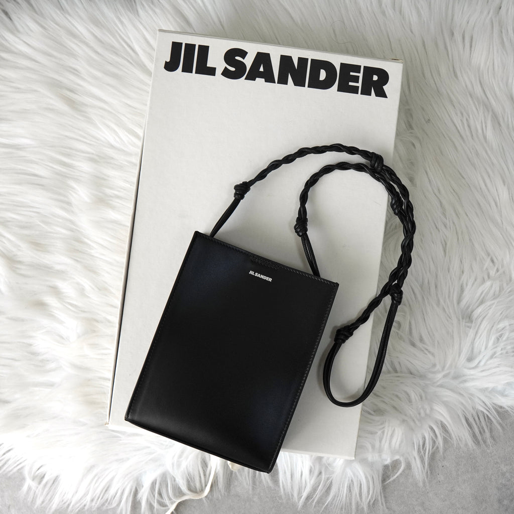 ジルサンダー タングル スモール ロゴ レザー ショルダーバッグ ブラック 未使用品 箱付き