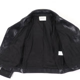 ビューティフルピープル ラムレザー ライダースジャケット レザージャケット ブラック 140 キッズ - NEWSED