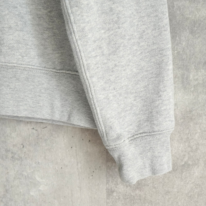 ポロ ラルフローレン フェルトロゴ フルジップ パーカー ライトグレー