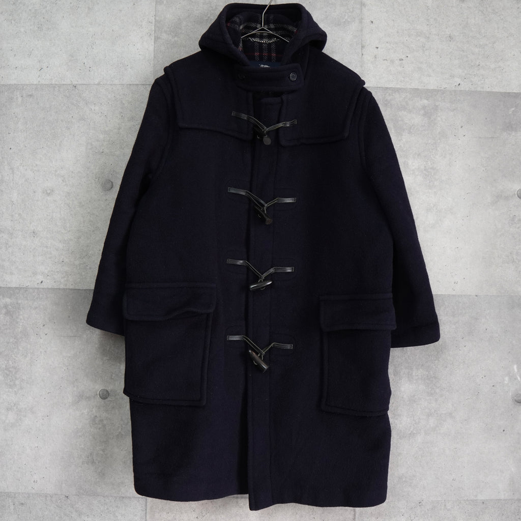 バーバリー ノバチェック裏地 ダッフルコート  ネイビー