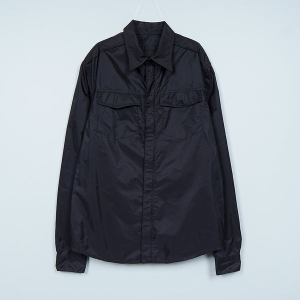 プラダ ロゴ ジップ ナイロン 長袖シャツ シャツジャケット ブラック