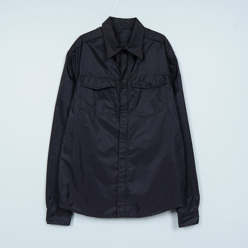 プラダ ロゴ ジップ ナイロン 長袖シャツ シャツジャケット ブラック