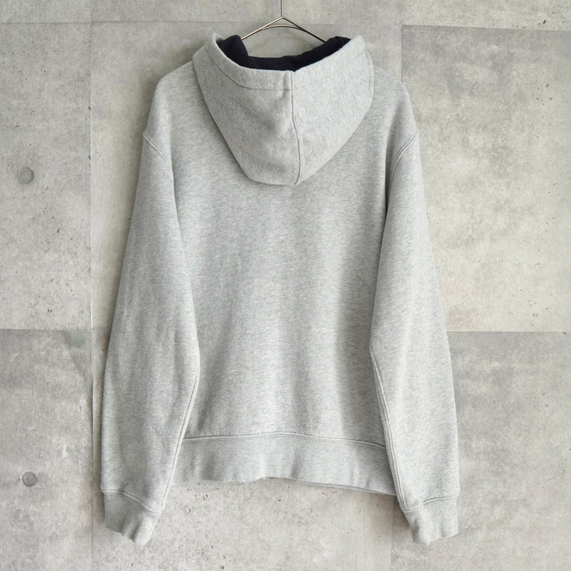 ポロ ラルフローレン フェルトロゴ フルジップ パーカー ライトグレー