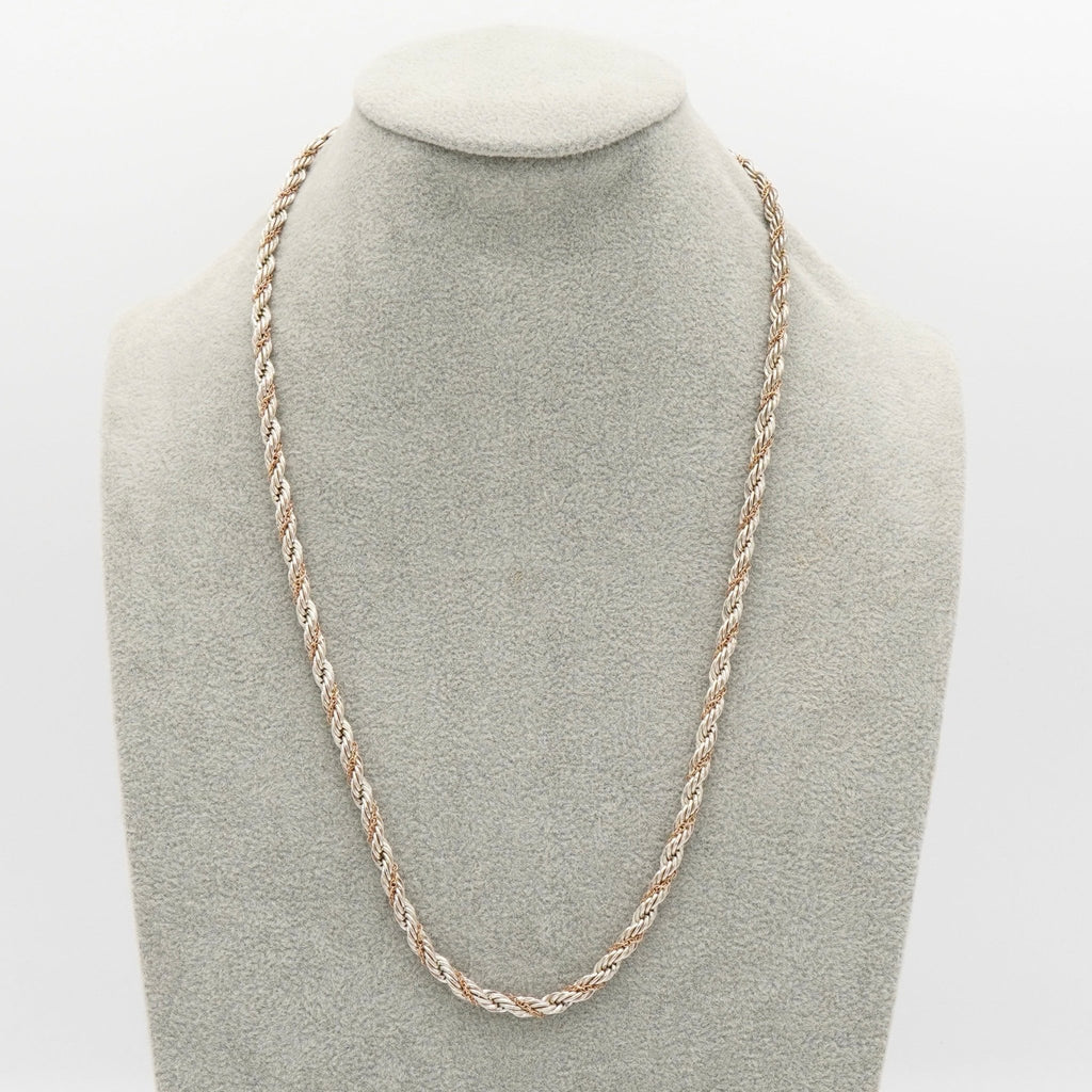 ティファニー ヴィンテージ ツイストチェーン スクリューチェーン コンビ ネックレス 14K シルバー925