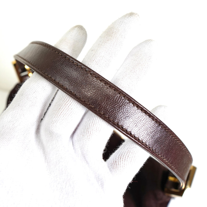 フェンディ マンマバケット スエード / レザー ワンショルダーバッグ ブラウン