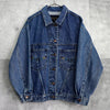 バレンティノ ジーンズ ヴィンテージ Vロゴ ボタン 刺繍 デニムジャケット ブルー