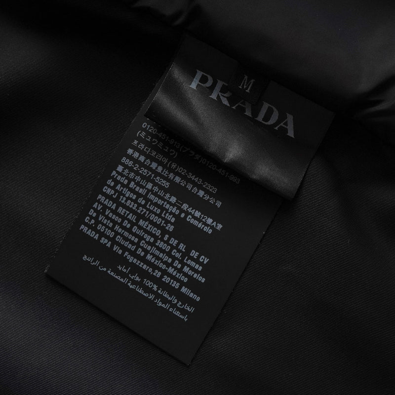 プラダ Re-Nylon トライアングルロゴ ナイロン シャツジャケット メンズ ブラック