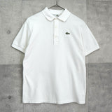 Lacoste 象牙色徽标贴片短袖 Polo 衫