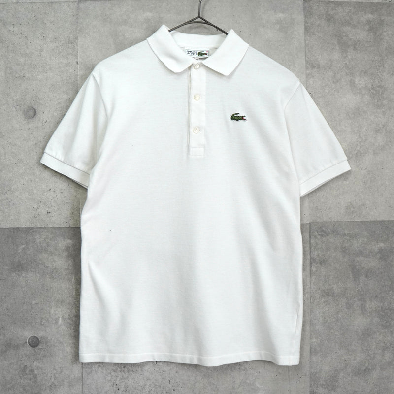 Lacoste 象牙色徽标贴片短袖 Polo 衫