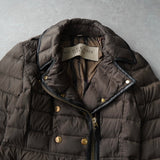 バーバリー 金ボタン ダウンジャケット ダウンコート ブラウン