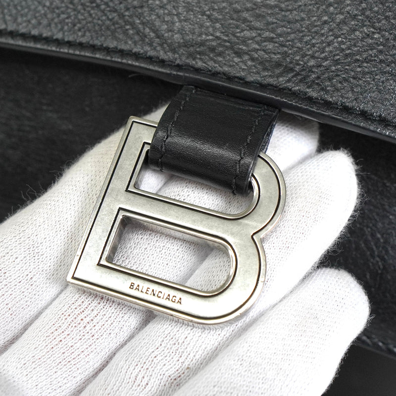 バレンシアガ クラッシュ レザー スリングバッグ ワンショルダーバッグ ブラック