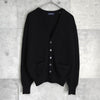イヴ サンローラン ヴィンテージ YSLロゴ ウール カーディガン ブラック