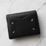 メゾン マルジェラ 4ステッチ 四つタグ レザー 三つ折り財布 コンパクトウォレット ブラック