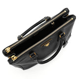 プラダ ガレリア トライアングルロゴ サフィアーノ 2way ハンドバッグ ショルダーバッグ ブラック