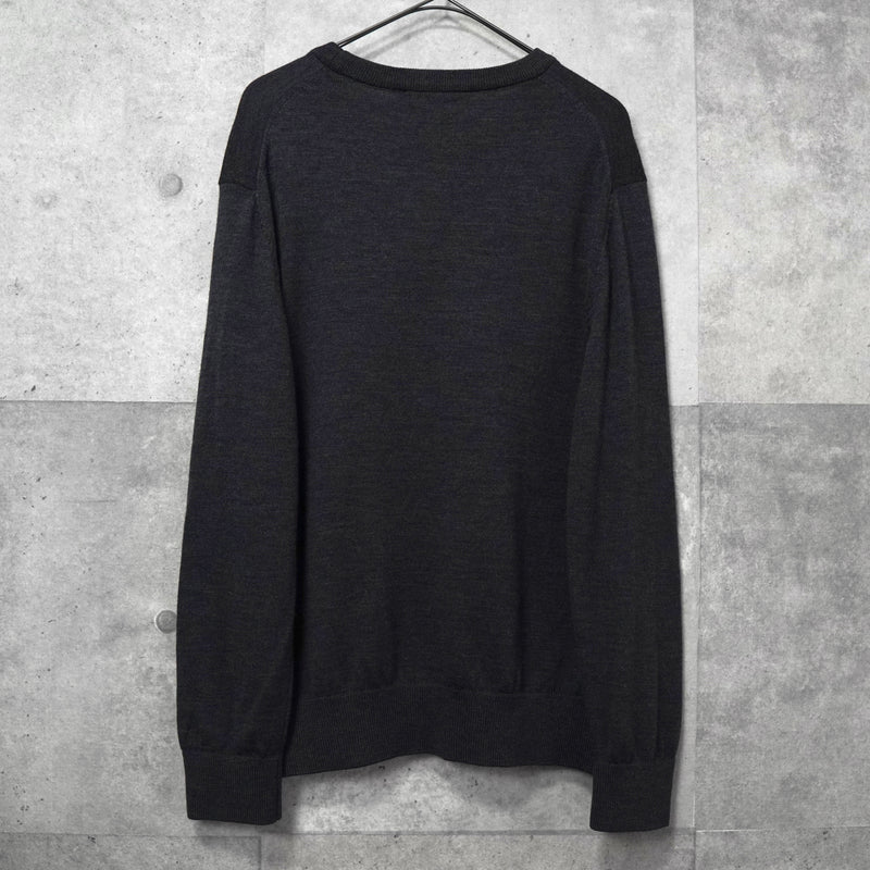 メゾン キツネ フォックスロゴ ニット グレー