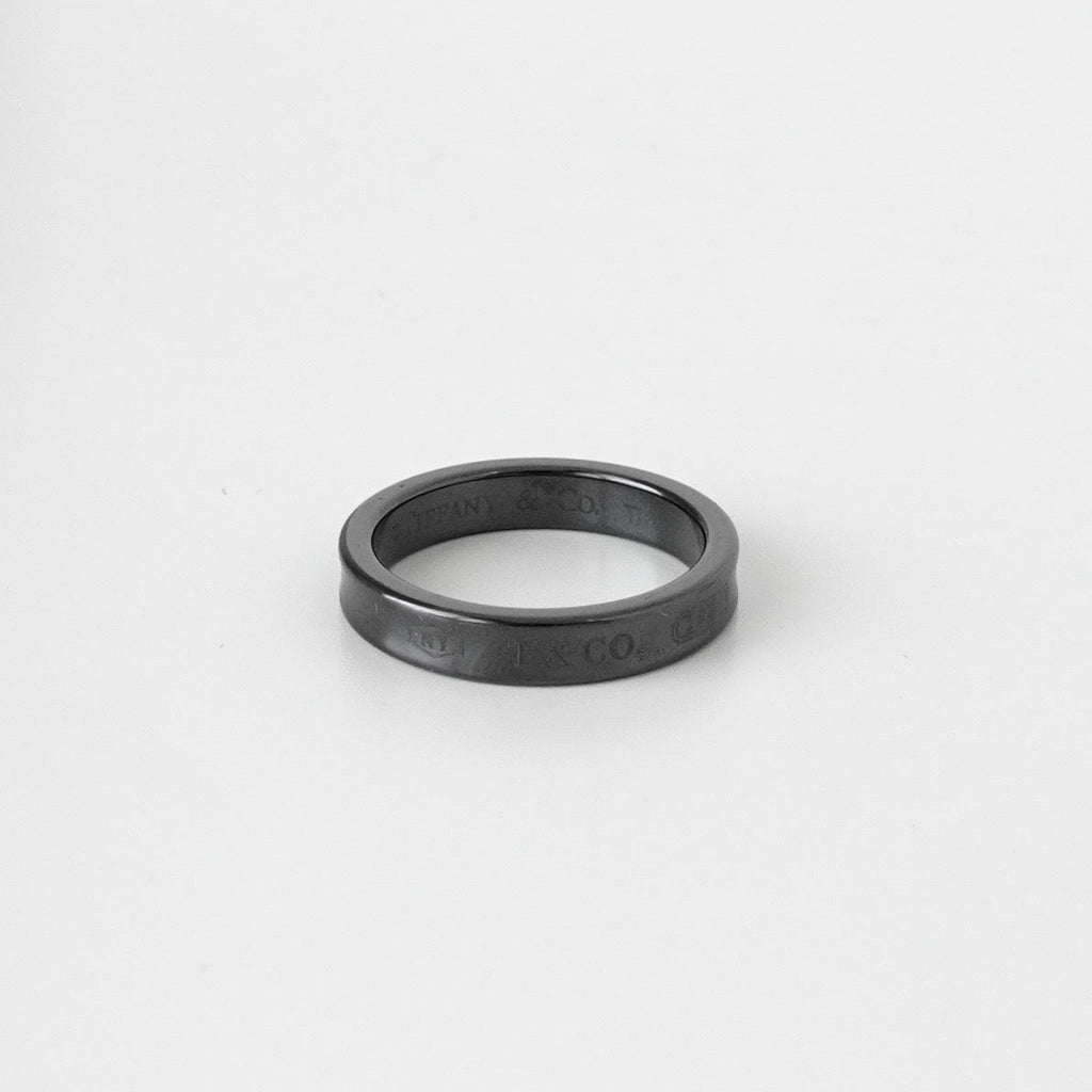 ティファニー 1837 ナロー チタン 指輪 リング ブラック 16号