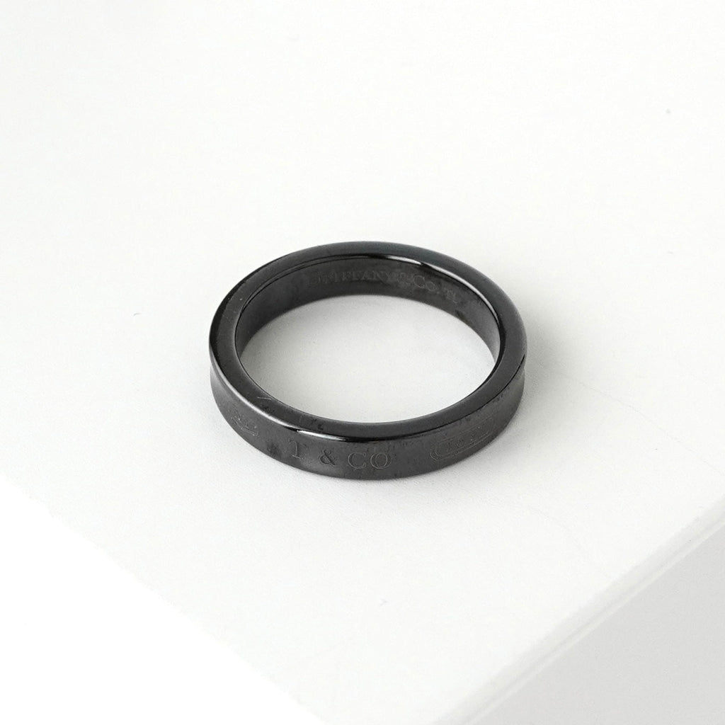 ティファニー 1837 ナロー チタン 指輪 リング ブラック 16号