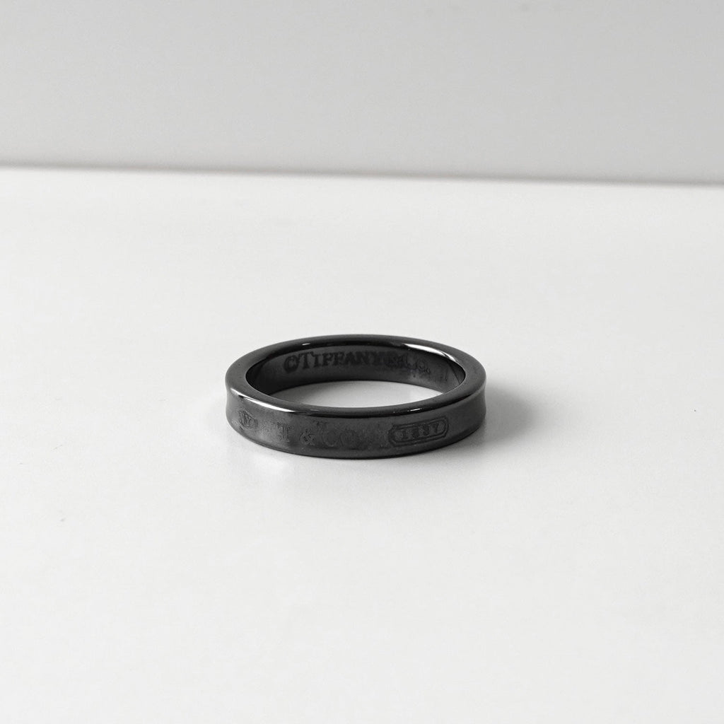 ティファニー 1837 ナロー チタン 指輪 リング ブラック 17号