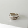Tiffany 1837 Narrow 2-Row Interlocking Circle Ring, Silver 925, Size 10.5