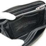 クロムハーツ セメタリークロス レザー ラウンドファスナー 長財布 ブラック