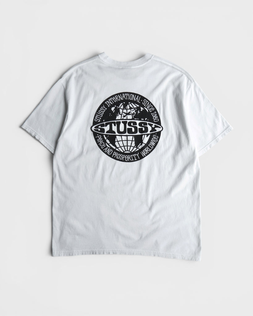 Worldwide Dot Tee ステューシー Tシャツ ホワイト L メンズ