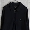 ステューシー Big Thermal Zip Shirt ワンポイントロゴ フルジップ サーマル ブラック メンズ