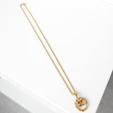 クレージュ ヴィンテージ ツイスト ロゴ ネックレス GP ゴールド