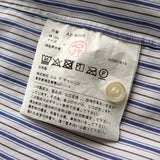 プレイ コムデギャルソン ハートロゴ ストライプ柄 長袖シャツ ブルー / ホワイト