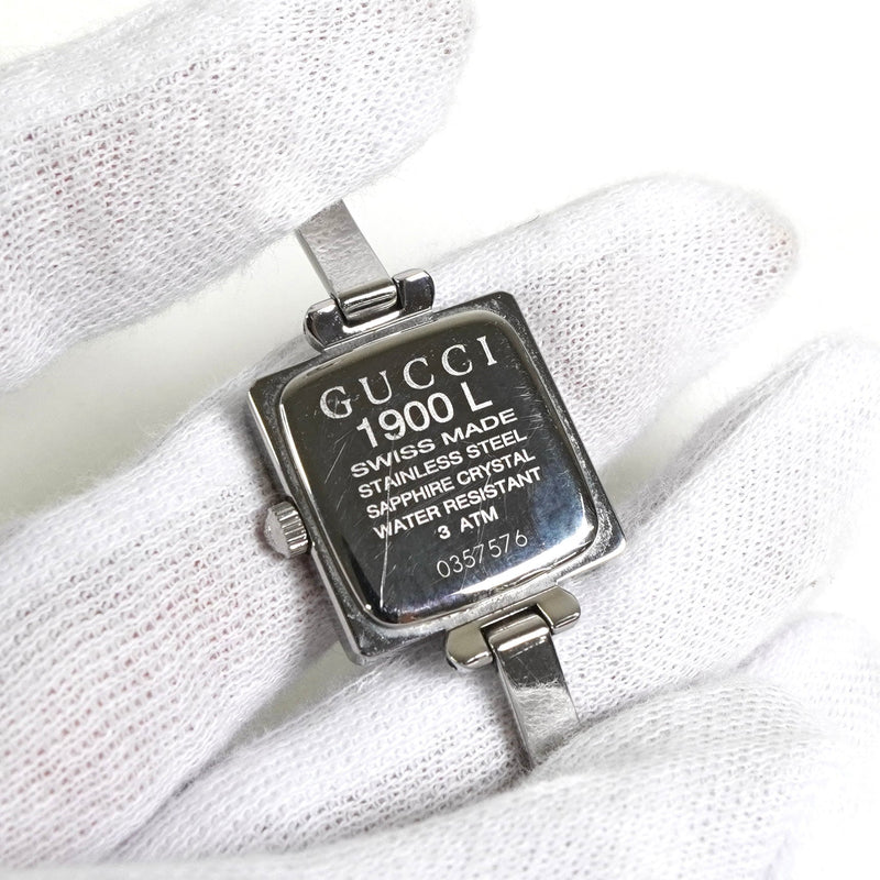 グッチ 1900L 0357576 バングルウォッチ SS / クォーツ ブルー文字盤 腕時計 電池交換済 - NEWSED
